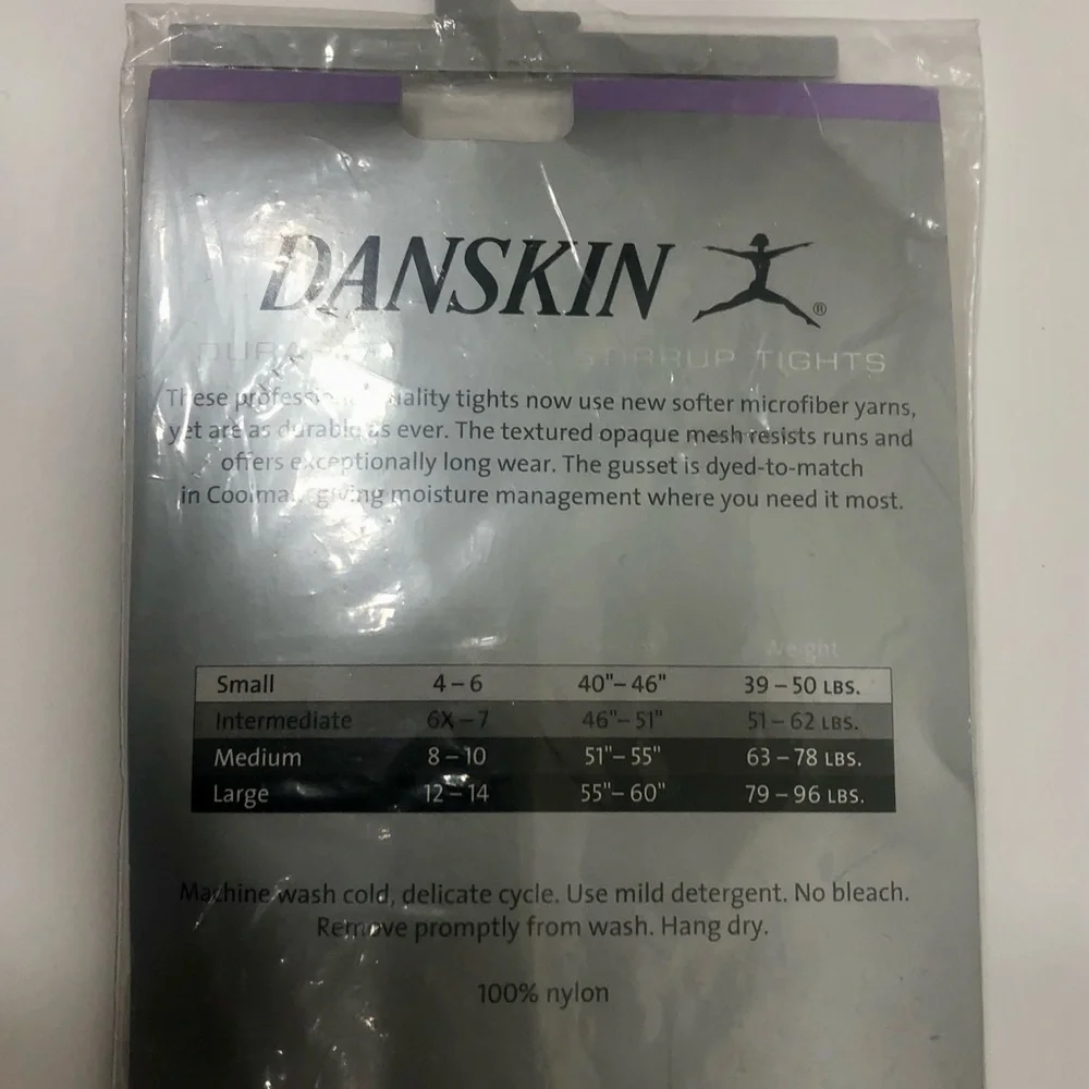 Danskin Girls Stirrup Tights Brand New